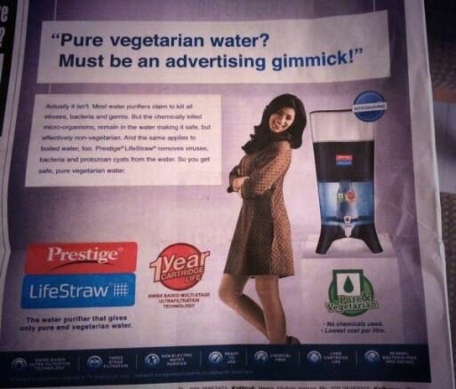 agua vegetariana